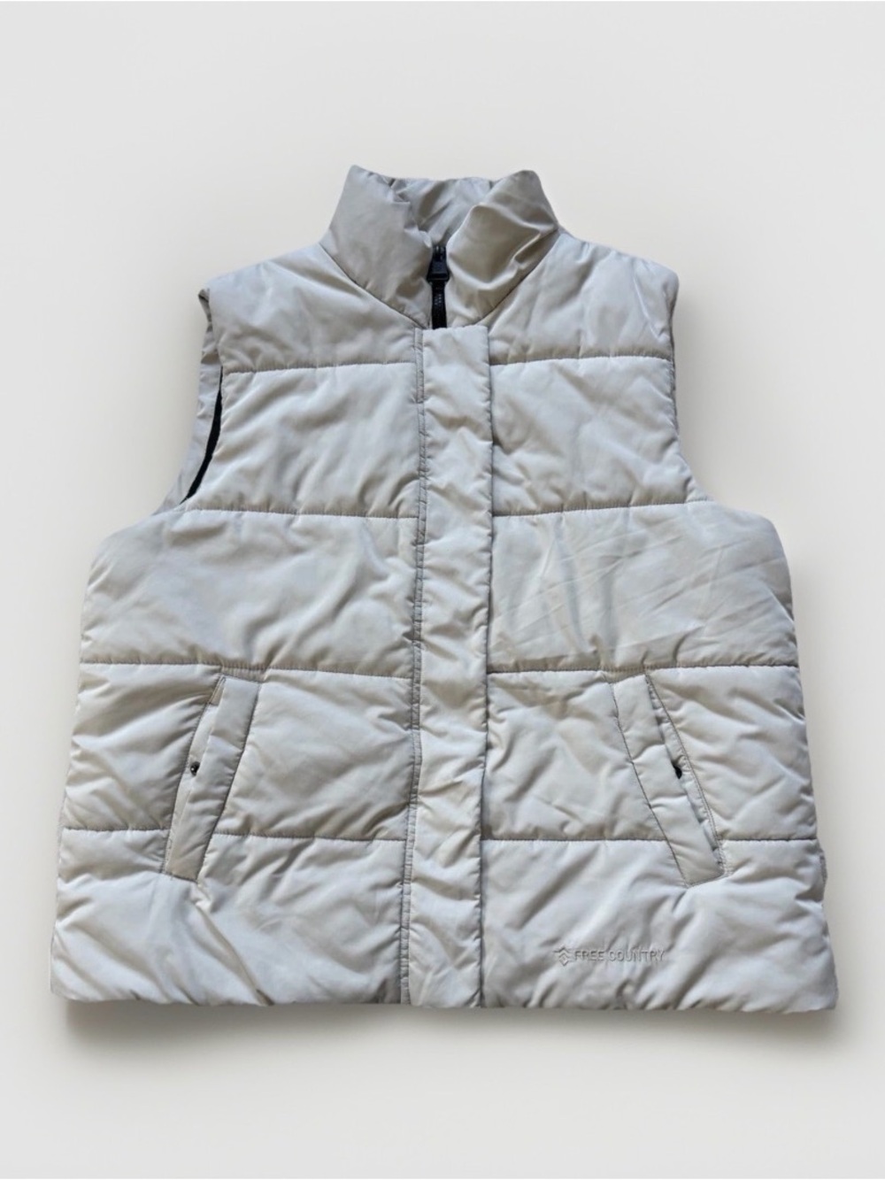 Free Country FreeCycle Puffer Vest Women Birch White (Ivory) Eco Quilted Hiking